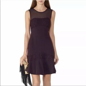 Reiss Sahu Deep Berry purple maroon lace Dress Size 0 Formal, Party